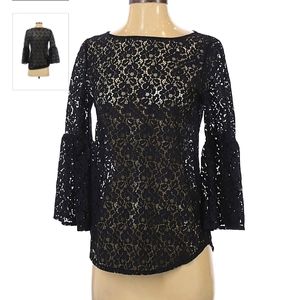 Navy Banana Republic Lace Top